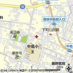 福岡県柳川市大和町中島33周辺の地図