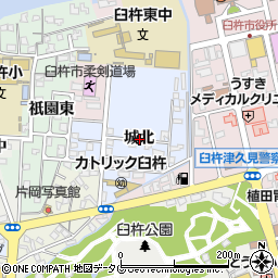 大分県臼杵市城北周辺の地図
