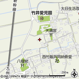 福岡県みやま市高田町竹飯1382周辺の地図