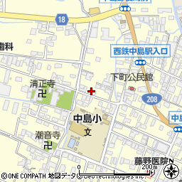 福岡県柳川市大和町中島37周辺の地図