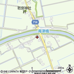 福岡県みやま市高田町海津837周辺の地図