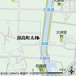 福岡県みやま市瀬高町太神2106周辺の地図