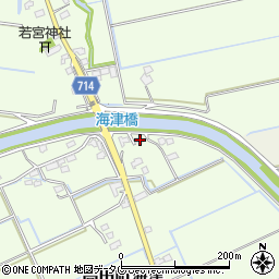 福岡県みやま市高田町海津865周辺の地図