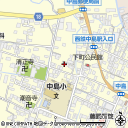 福岡県柳川市大和町中島70周辺の地図