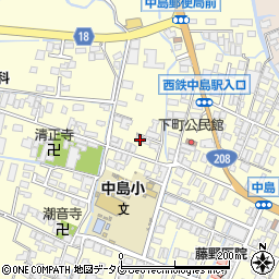 福岡県柳川市大和町中島70周辺の地図