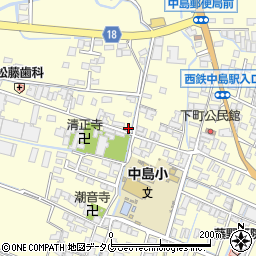 福岡県柳川市大和町中島170周辺の地図