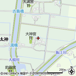 福岡県みやま市瀬高町太神2031周辺の地図