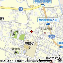 福岡県柳川市大和町中島69周辺の地図