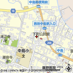 福岡県柳川市大和町中島23周辺の地図