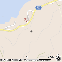 大分県臼杵市清水周辺の地図