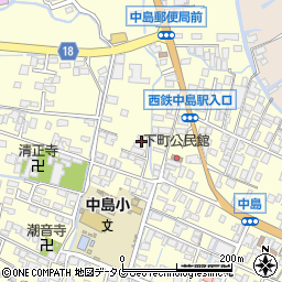 福岡県柳川市大和町中島71周辺の地図