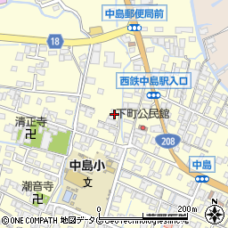 福岡県柳川市大和町中島71周辺の地図