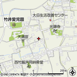 福岡県みやま市高田町竹飯1307周辺の地図