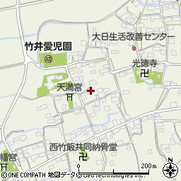 福岡県みやま市高田町竹飯1328周辺の地図
