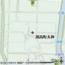 福岡県みやま市瀬高町太神2141周辺の地図