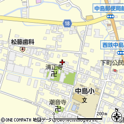 福岡県柳川市大和町中島160周辺の地図