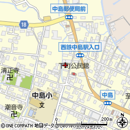 福岡県柳川市大和町中島20周辺の地図