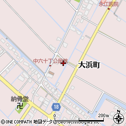 福岡県柳川市大浜町309-7周辺の地図