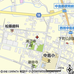 福岡県柳川市大和町中島162周辺の地図
