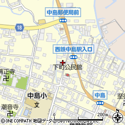 福岡県柳川市大和町中島17周辺の地図