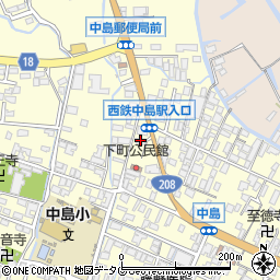 福岡県柳川市大和町中島498周辺の地図