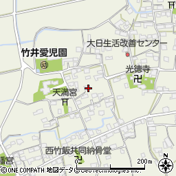 福岡県みやま市高田町竹飯1298周辺の地図
