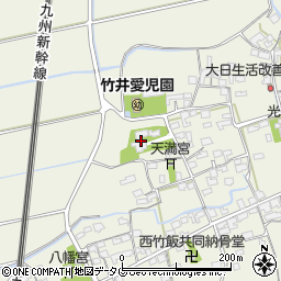 福岡県みやま市高田町竹飯1347周辺の地図