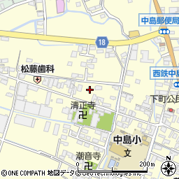 福岡県柳川市大和町中島157周辺の地図