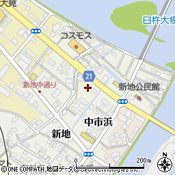 大分県臼杵市新地周辺の地図