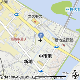 大分県臼杵市新地周辺の地図