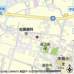 福岡県柳川市大和町中島148周辺の地図