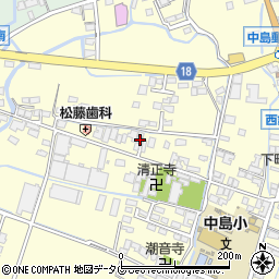 福岡県柳川市大和町中島153周辺の地図