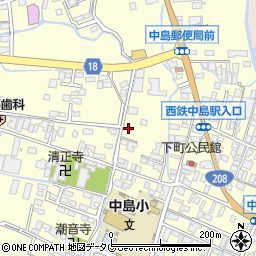 福岡県柳川市大和町中島74周辺の地図