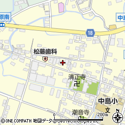福岡県柳川市大和町中島147周辺の地図