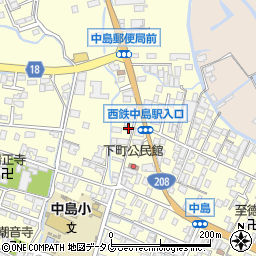 福岡県柳川市大和町中島15周辺の地図