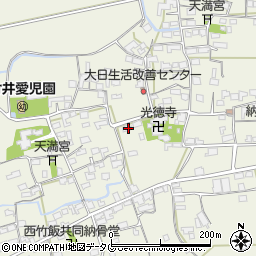 福岡県みやま市高田町竹飯1186周辺の地図