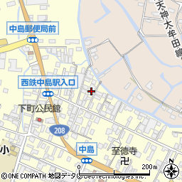 福岡県柳川市大和町中島538-1周辺の地図