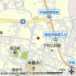 福岡県柳川市大和町中島75周辺の地図