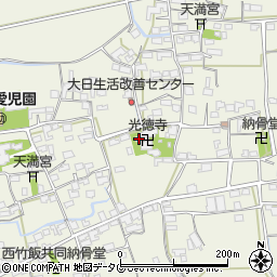 福岡県みやま市高田町竹飯1177周辺の地図