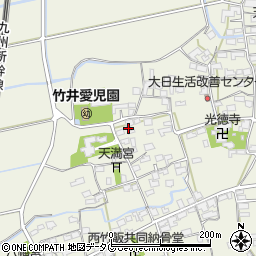 福岡県みやま市高田町竹飯1341周辺の地図