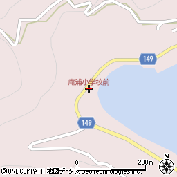 庵浦小学校前周辺の地図