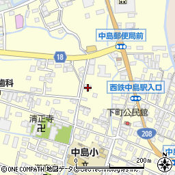 福岡県柳川市大和町中島76周辺の地図