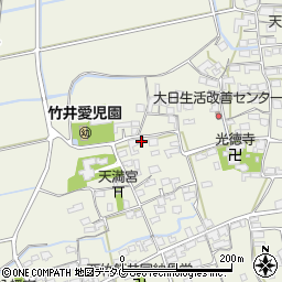 福岡県みやま市高田町竹飯1291周辺の地図