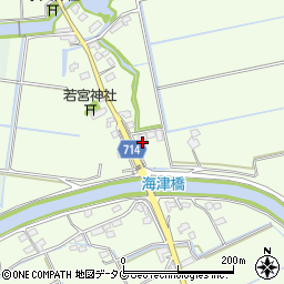 福岡県みやま市高田町海津1461周辺の地図