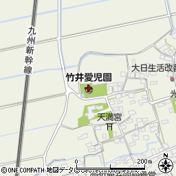 福岡県みやま市高田町竹飯1283周辺の地図