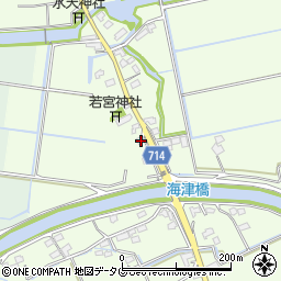 福岡県みやま市高田町海津1469周辺の地図
