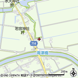 福岡県みやま市高田町海津1460周辺の地図