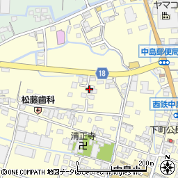 福岡県柳川市大和町中島110周辺の地図