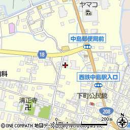 福岡県柳川市大和町中島79周辺の地図