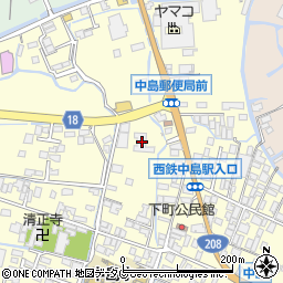 福岡県柳川市大和町中島80周辺の地図
